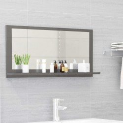 Sonata Огледало за баня, сив гланц, 80x10,5x37 см, ПДЧ - Баня