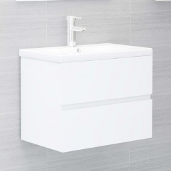 Sonata Долен шкаф за мивка, бял, 60x38,5x45 см, ПДЧ - Баня