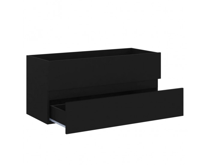 Sonata Долен шкаф за мивка, черен, 100x38,5x45 см, ПДЧ