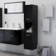 Sonata Шкаф за баня, черен, 30x30x130 см, ПДЧ