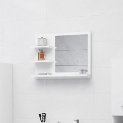 Sonata Огледало за баня, бяло, 60x10,5x45 см, ПДЧ - Шкафове за баня