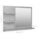 Sonata Огледало за баня, бетонно сиво, 60x10,5x45 см, ПДЧ