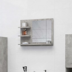 Sonata Огледало за баня, бетонно сиво, 60x10,5x45 см, ПДЧ - Шкафове за баня