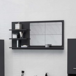 Sonata Огледало за баня, сиво, 90x10,5x45 см, ПДЧ - Шкафове за баня