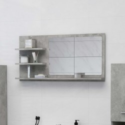 Sonata Огледало за баня, бетонно сиво, 90x10,5x45 см, ПДЧ - Шкафове за баня