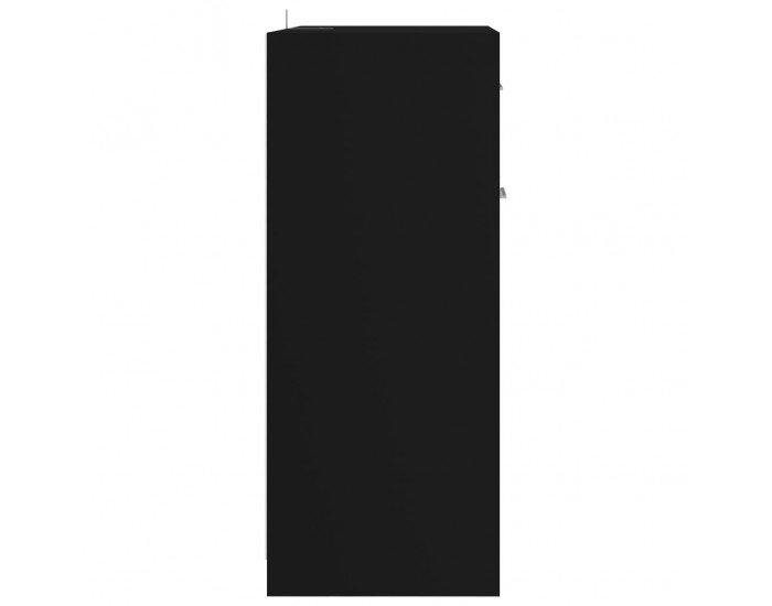 Sonata Шкаф за баня, черен, 60x33x80 см, ПДЧ
