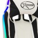 Sonata Геймърски стол RGB LED осветление бяло/черно изкуствена кожа