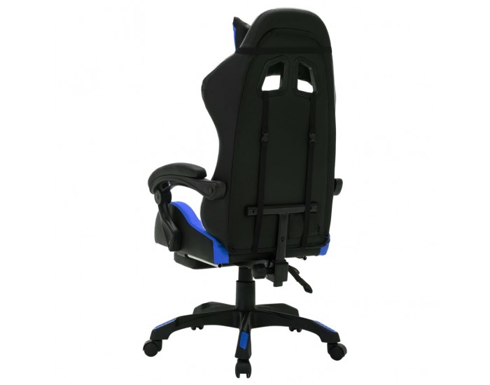 Sonata Геймърски стол RGB LED осветление синьо/черно изкуствена кожа