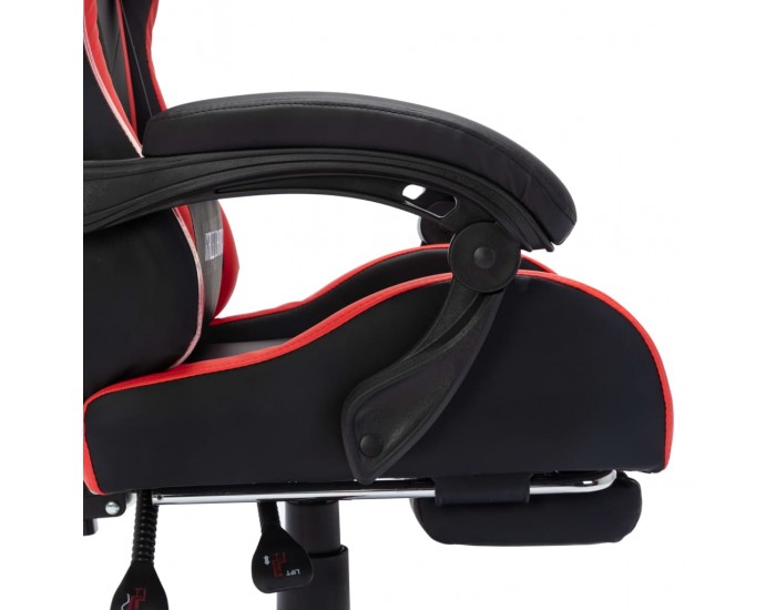 Sonata Геймърски стол RGB LED осветление червено/черно изкуствена кожа