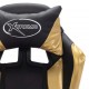 Sonata Геймърски стол RGB LED златисто/черно изкуствена кожа