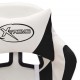 Sonata Геймърски стол RGB LED осветление черно/бяло изкуствена кожа
