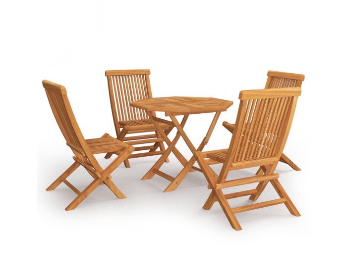 Sonata Градински трапезен комплект, 5 части, тиково дърво масив