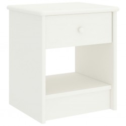 Sonata Нощно шкафче, бяло, 35x30x40 см, бор масив - Нощни шкафчета