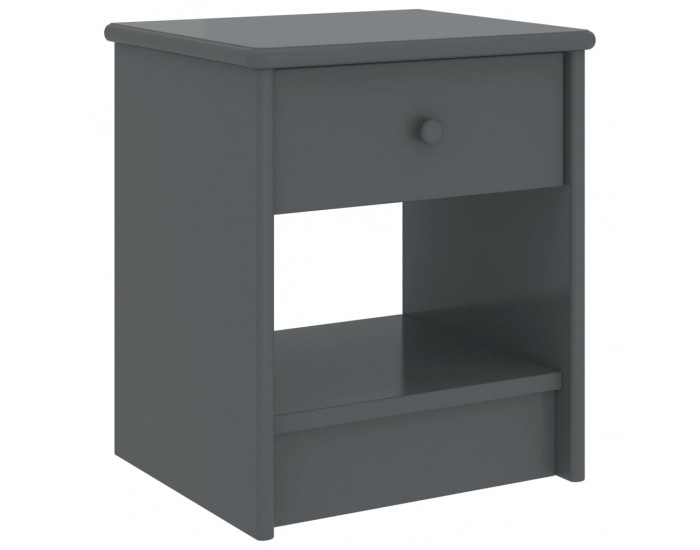 Sonata H Нощно шкафче, тъмносиво, 35x30x40 см, бор масив