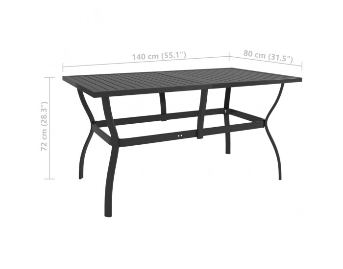 Sonata Градински трапезен комплект от 5 части, Textilene и стомана Sonata Градински трапезен комплект от 5 части, Textilene и стомана