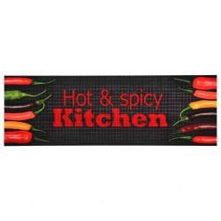 Sonata Кухненско килимче, перимо, надпис "Hot & Spicy", 60x300 см - Килими и Подови настилки