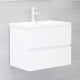 Sonata Комплект мебели за баня от 2 части, бял, ПДЧ