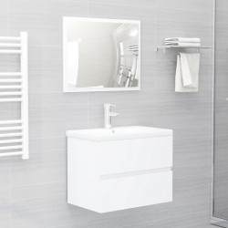 Sonata Комплект мебели за баня от 2 части, бял, ПДЧ - Комплекти