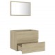 Sonata Комплект мебели за баня от 2 части, дъб сонома, ПДЧ