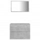 Sonata Комплект мебели за баня от 2 части, бетонно сив, ПДЧ