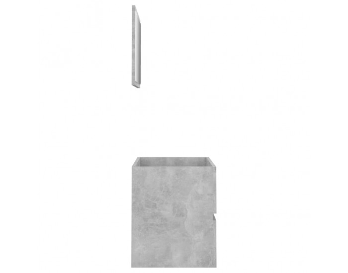 Sonata Комплект мебели за баня от 2 части, бетонно сив, ПДЧ
