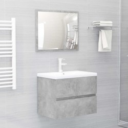 Sonata Комплект мебели за баня от 2 части, бетонно сив, ПДЧ - Сравняване на продукти