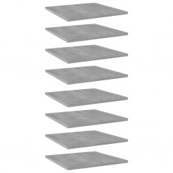 Sonata Рафтове за етажерка, 8 бр, бетонно сиви, 40x40x1,5 см, ПДЧ - Дневна