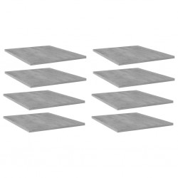 Sonata Рафтове за етажерка, 8 бр, бетонно сиви, 40x50x1,5 см, ПДЧ - Дневна