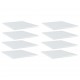Sonata Рафтове за етажерка, 8 бр, бял гланц, 40x50x1,5 см, ПДЧ