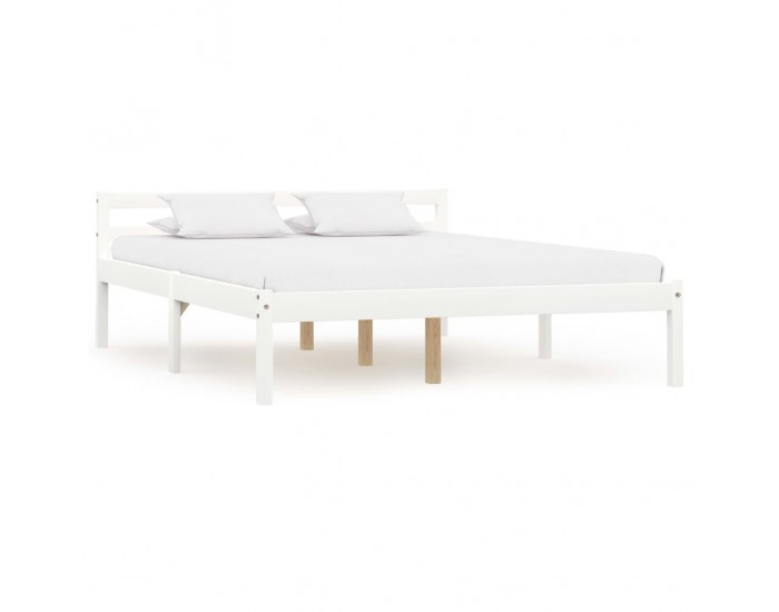Sonata Рамка за легло с 2 чекмеджета, бяла, бор масив, 120x200 см