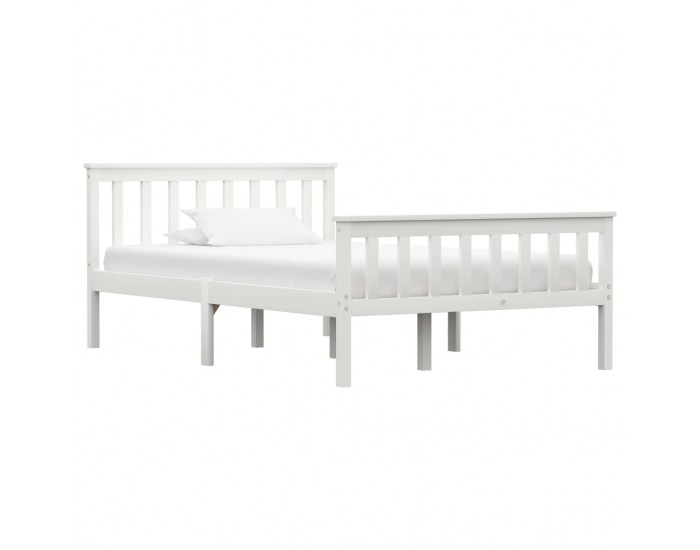 Sonata Рамка за легло с 2 чекмеджета, бяла, бор масив, 120x200 см