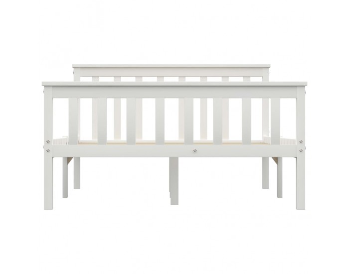 Sonata Рамка за легло с 2 чекмеджета, бяла, бор масив, 120x200 см