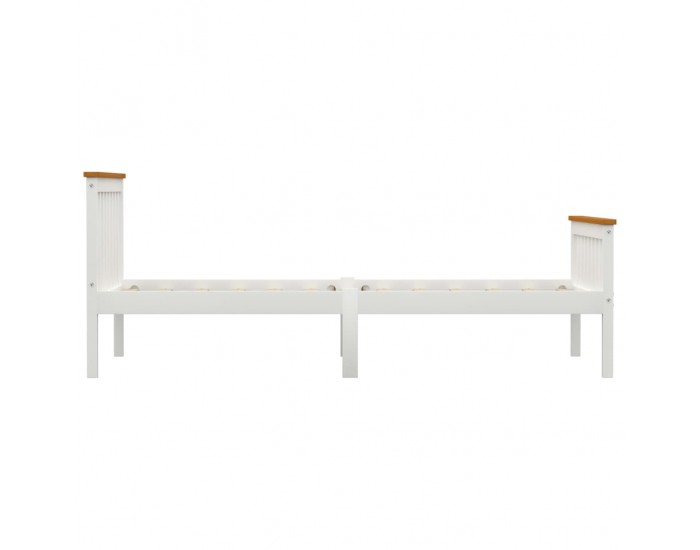 Sonata Рамка за легло с 2 чекмеджета, бяла, бор масив, 120x200 см
