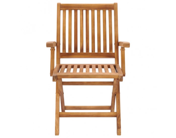 Sonata Градински столове 2 бр светлосини възглавници тик масив