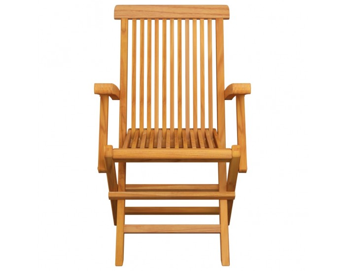 Sonata Градински столове с възглавници антрацит 3 бр тик масив