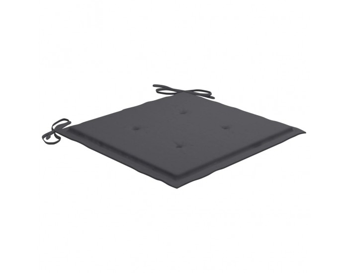 Sonata Градински столове с възглавници антрацит 3 бр тик масив