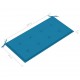 Sonata Градинска пейка със синьо шалте, 112 см, тик масив