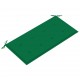 Sonata Градинска пейка със зелено шалте, 112 см, тик масив