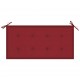 Sonata Градинска пейка с виненочервена възглавница, 112 см, тик масив