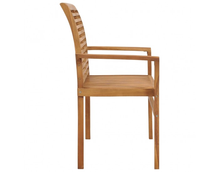 Sonata Градинска пейка със светлосиня възглавница, 112 см, тик масив