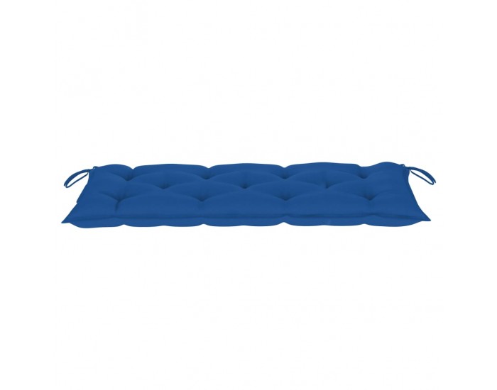 Sonata Градинска пейка със синьо шалте, 120 см, тик масив