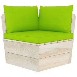 Sonata Градински палетен ъглов диван с възглавници, импрегниран смърч - Градина