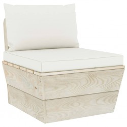 Sonata Градински палетен среден диван с възглавници, импрегниран смърч - Инструменти, Аксесоари за градината