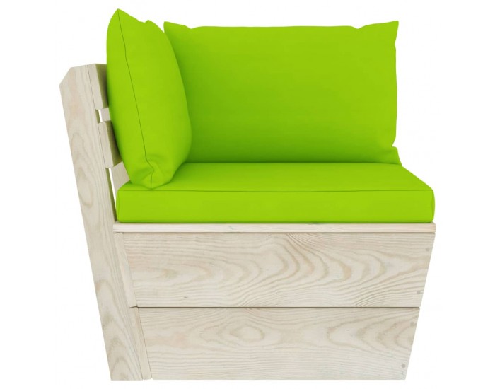 Sonata Градински 3-местен палетен диван възглавници импрегниран смърч