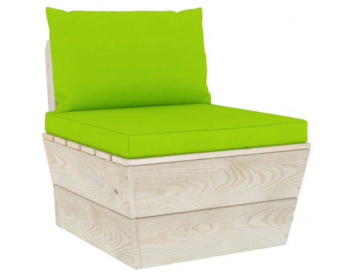 Sonata Градински 3-местен палетен диван възглавници импрегниран смърч