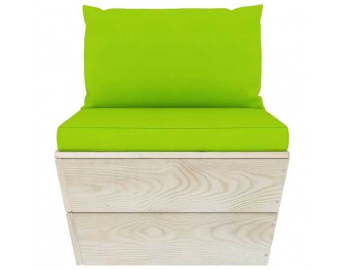 Sonata Градински 3-местен палетен диван възглавници импрегниран смърч