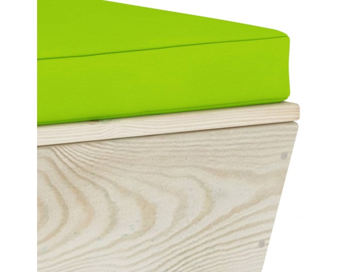 Sonata Градински 3-местен палетен диван възглавници импрегниран смърч