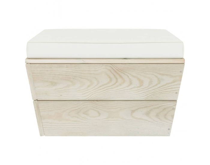 Sonata Градински лаундж комплект от палети 3 части с възглавници смърч