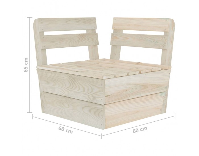 Sonata Градински лаундж комплект от палети, 4 части, импрегниран смърч