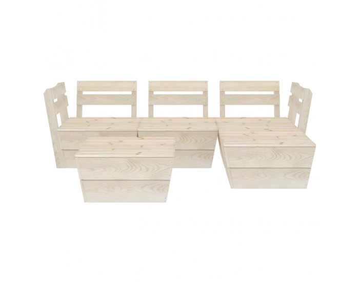 Sonata Градински лаундж комплект от палети, 5 части, импрегниран смърч